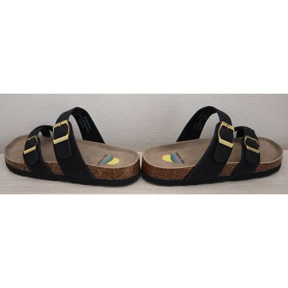 Maui Island 771314 Women's Sz 7M Black Hampton 2-Strap Slip-On Sandals - Picture 11 of 13